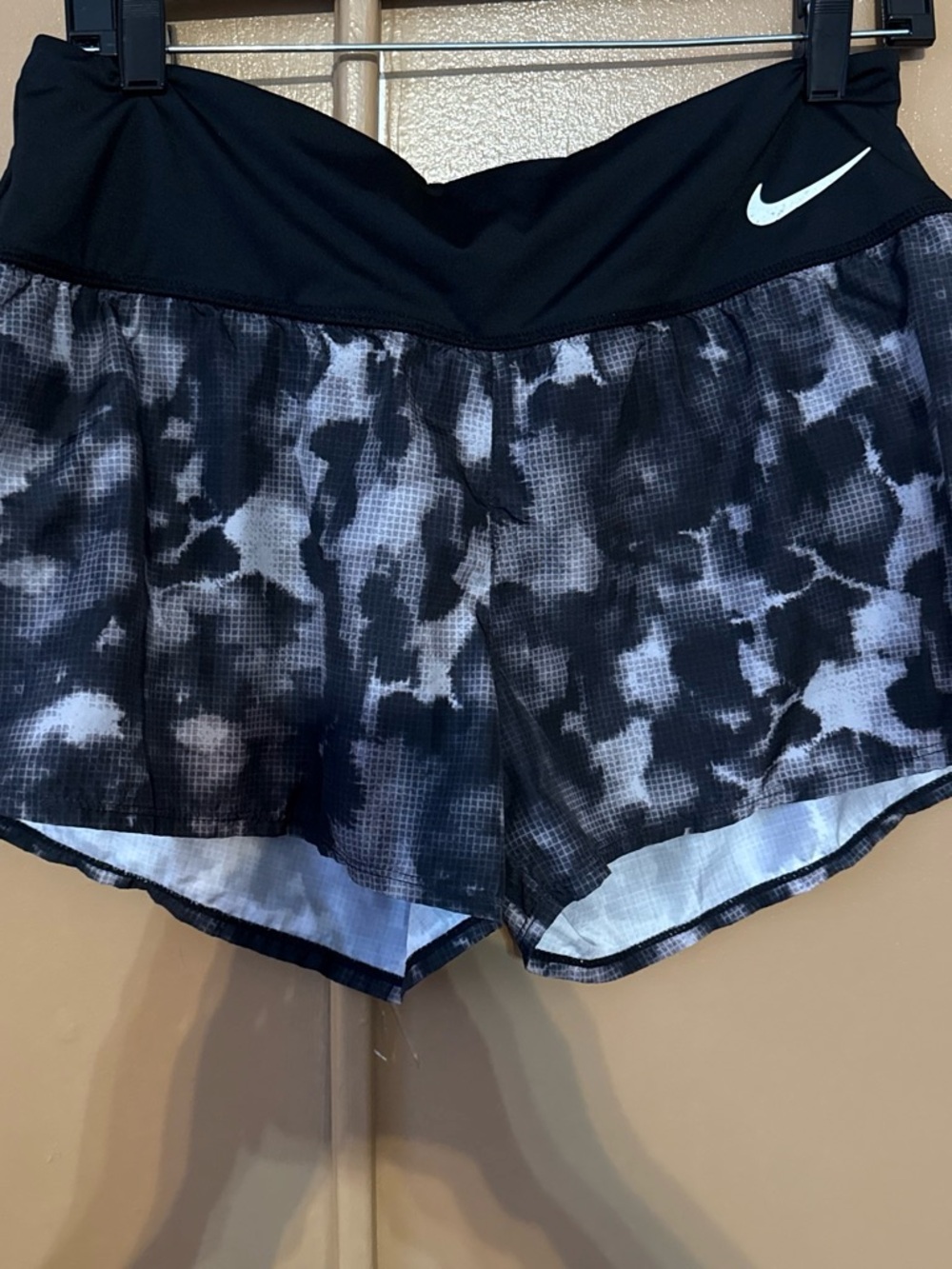 Nike Women’s Black & White Tie-Dye Athletic Shorts
